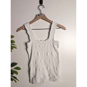 Nikibiki White Floral Tank OS